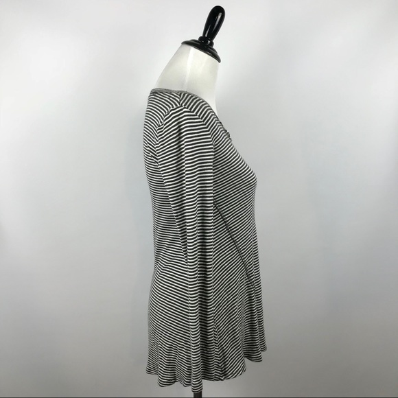 LOGO Lori Goldstein long sleeve striped topw/jewel - Picture 3 of 7